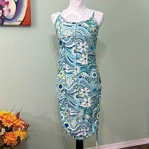 Almost Famous Floral Scrunch Dress Sz XL NWT